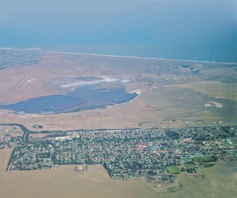 Oranjemund. A mining town on the Namibian side of the mouth of the ...