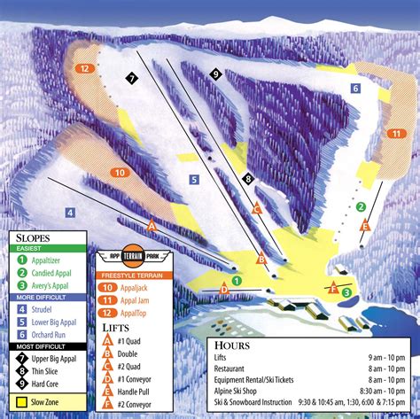 Appalachian Ski Mountain Trail map - Freeride