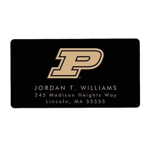 Purdue University | Gold Motion P Mark Label | Zazzle.com | Purdue university, Purdue, University