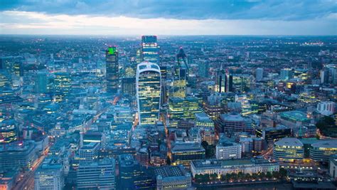 Night London Downtown Aerial Time Stock Footage Video (100% Royalty-free) 19349779 | Shutterstock