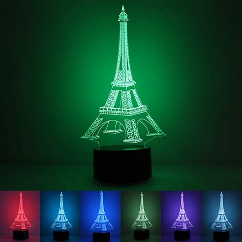 AIMIHUO Eiffel Tower night light 3D Acrylic creative seven color Table ...