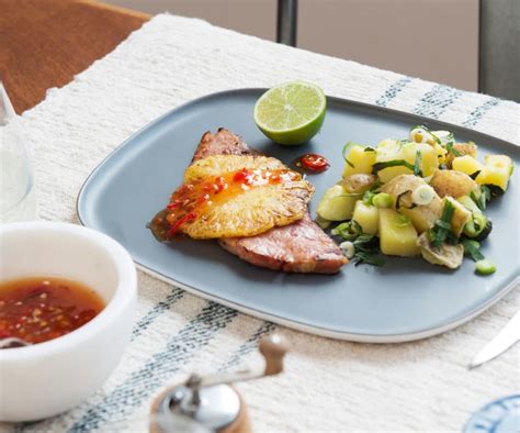 Ham steaks with seared pineapple - Nadia Lim