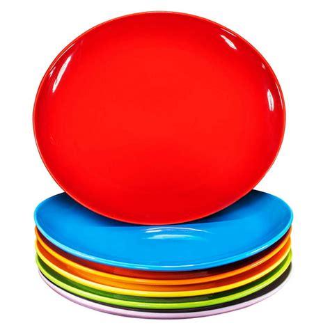 Pro-Grade 11" Curved Ceramic Restaurant Dinner Plates, Gradient Colors, Set of 6 - Walmart.com ...