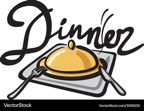 Dinner sign Royalty Free Vector Image - VectorStock