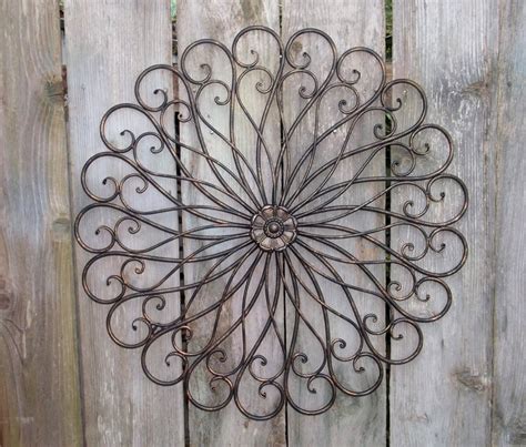 Large Wall Wrought Iron Decor // Round Wrought by Theshabbyshak