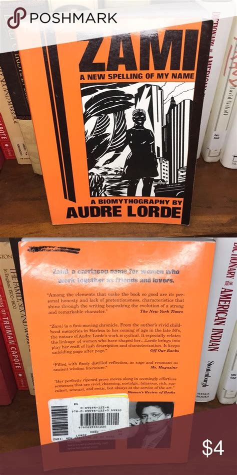 1982 Zami Audre Lorde paperback book | Paperback books, Lorde, Audre lorde