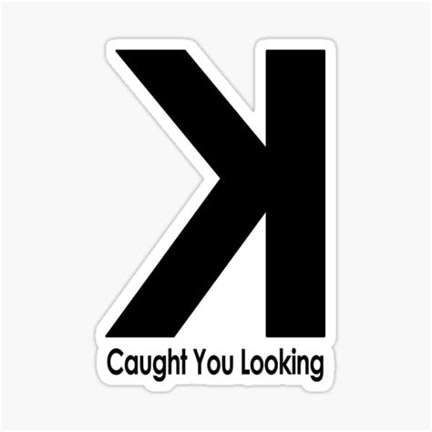 "Caught You Looking - Backwards K - Strikeout Looking" Sticker for Sale ...