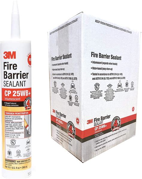 12 Pack 3M CP-25WB+ 4 Hour Fire Barrier Sealant - 10.1-oz Cartridge - Industrial Safety Chain ...