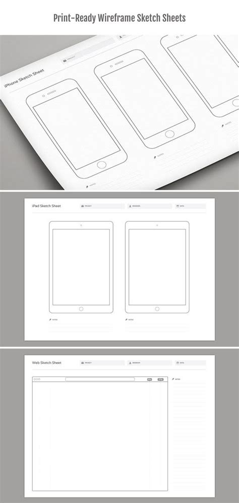 Mobile Sketching Templates for UX / UI designers - Rocketbook