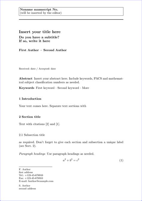 Huge white-space in latex template (springer journal) - TeX - LaTeX Stack Exchange