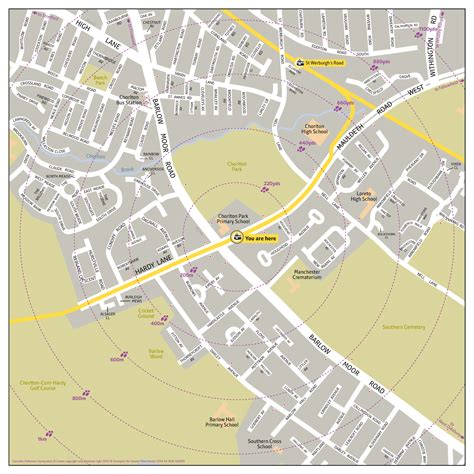 Barlow Moor Road tram stop local map | Bee Network | Powered by TfGM