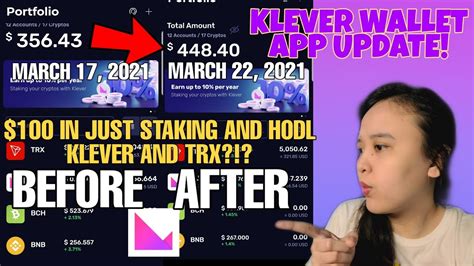 KLEVER WALLET UPDATE REVIEW 2021! | How I've earned $100 in just STAKING AND HODL KLV and TRX ...