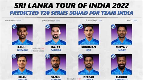 India vs Sri Lanka 2023: Strongest Predicted T20 Series Squad for Team ...