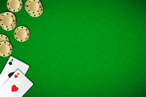 Vector poker background with playing cards and chips on green casino background. Modern poker ...