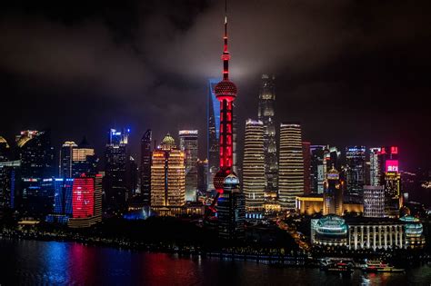 Download free photo of China, shanghai, towers, nightlife, skyline ...