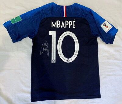 Kylian Mbappe signed France World Cup soccer football jersey PSG | eBay