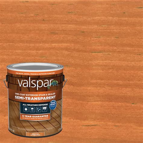 Valspar Pre-Tinted Redwood Naturaltone Semi-transparent Exterior Stain and Sealer (Actual Net ...