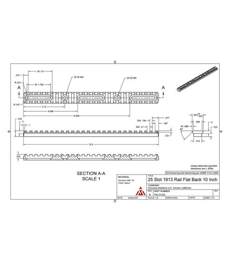 Picatinny Rail | Rail For Manners LRT Stock | Accuracy Solutions