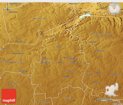 Physical 3D Map of WITBANK