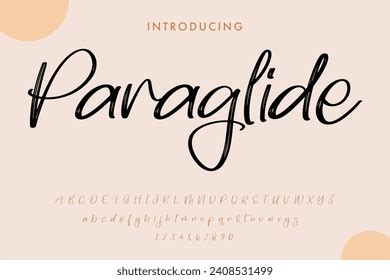 Signature Font Calligraphy Logotype Script Brush Stock Vector (Royalty ...