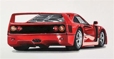 How to Draw a Ferrari F40 | Easy and Realistic Step-by-Step Tutorial