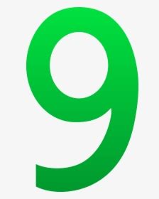 Green Number 9 Clip Art