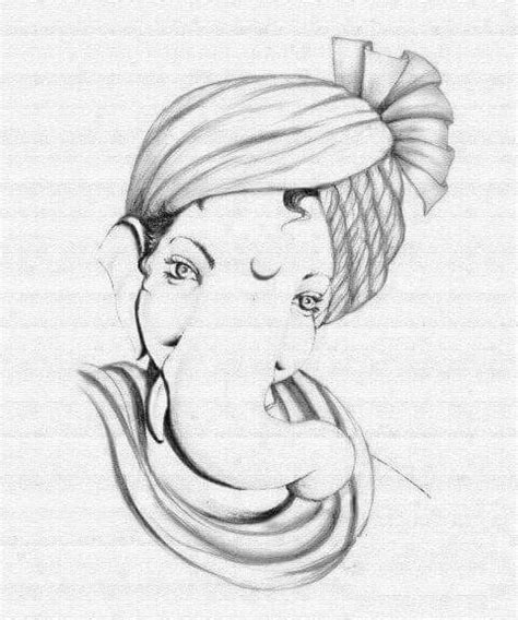 Pencil sketch ganesh.... Pencil Sketches Easy, Abstract Pencil Drawings ...