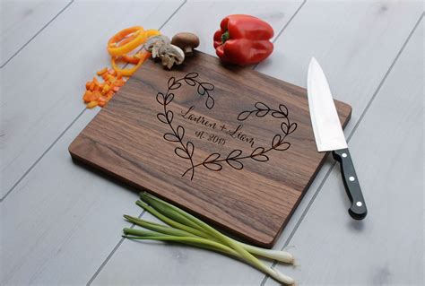 Buy Handmade Personalized Cutting Board, Engraved Cutting Board, Custom Wedding Gift – Cb-Wal ...