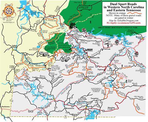 Great Dual Sport Roads – Tail of the Dragon Maps