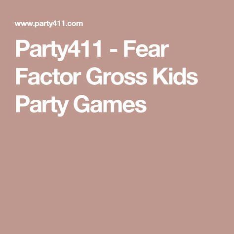 Party411 - Fear Factor Gross Kids Party Games | Kids party games, Fear factor, Fear factor games