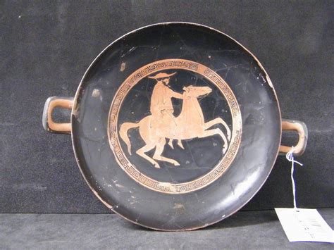 Attic cup (476-470 BC) horseman riding, attr. to Ancona painter ...