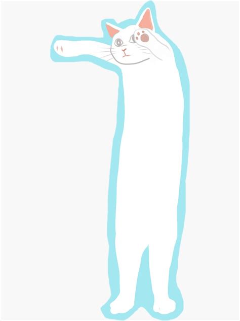 "Funny long cat meme" Sticker for Sale by mangra | Redbubble