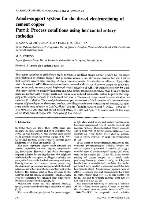 (PDF) Anode-support system for the direct electrorefining of cement ...