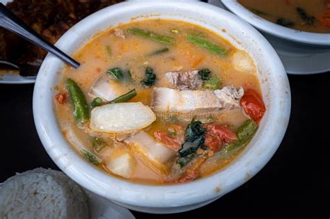 Popular Traditional Filipino Soup Pork Sinigang Stock Image - Image of ...