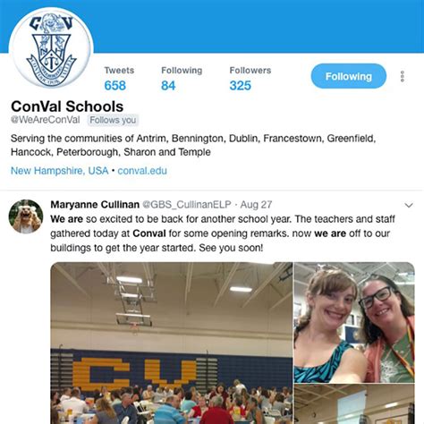 Follow The ConVal School District On Twitter - ConVal School Board