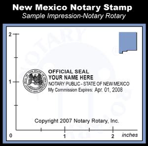 New Mexico Notary Seal Stamp - Pre-inked