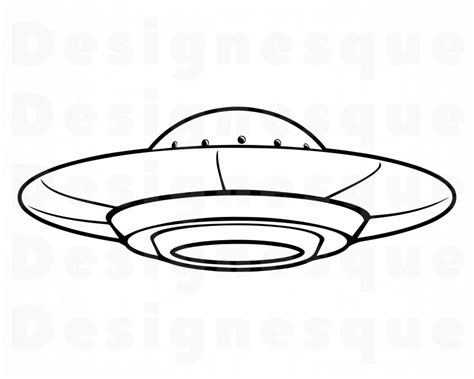 UFO Outline SVG UFO Svg Aliens Svg Spaceship Svg Ufo | Etsy