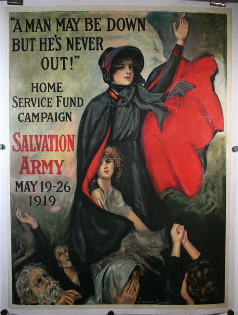 SALVATION ARMY, Original Frederick Duncan WWI Poster - Original Vintage ...