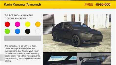 How To Get The Karin Kuruma Armoured For Free (0$) This Week In GTA Online! - YouTube