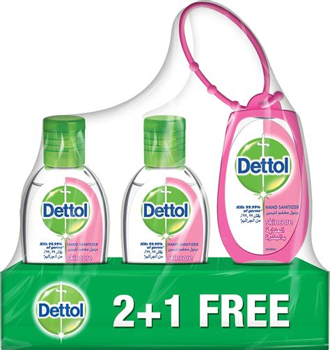 Dettol Skincare Anti-Bacterial Hand Sanitizer 50ml 2+1 Free price in UAE | Amazon UAE | kanbkam