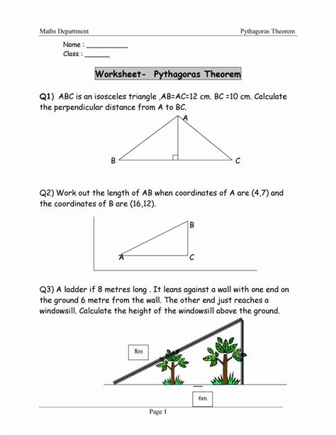 Pythagoras theorem Worksheet Pdf Lovely 48 Pythagorean theorem Worksheet with Answers ...