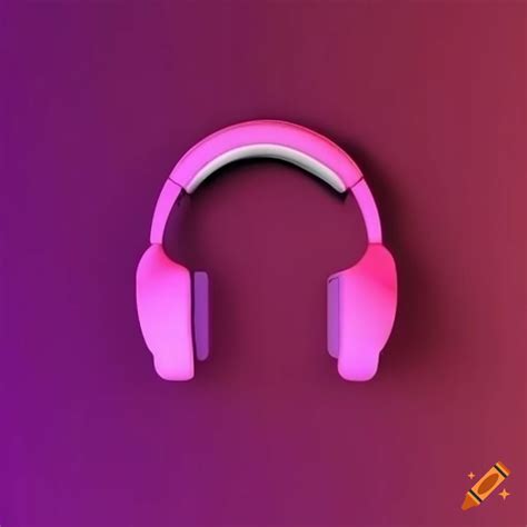 Professional headphones in minimalist graphic design on Craiyon