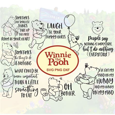 Winnie Thepooh Quotes SVG Winniethe Pooh Svg Winnie Cut - Etsy UK