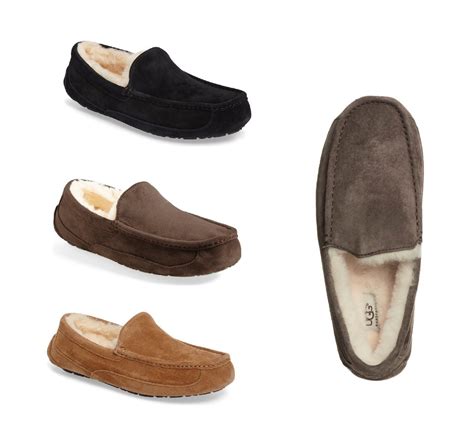 Authentic UGG Men's Ascot Moccasin Slippers 5775 Black