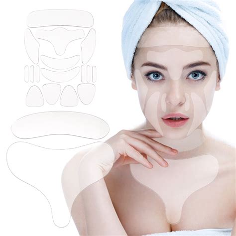 Face Wrinkle Remover Strips Reusable Face Pads Silicone Face Patches Smoothing Wrinkle Patches ...