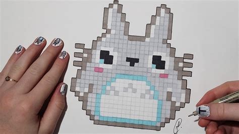 Pixel Art : Kawaii Totoro (Easy)