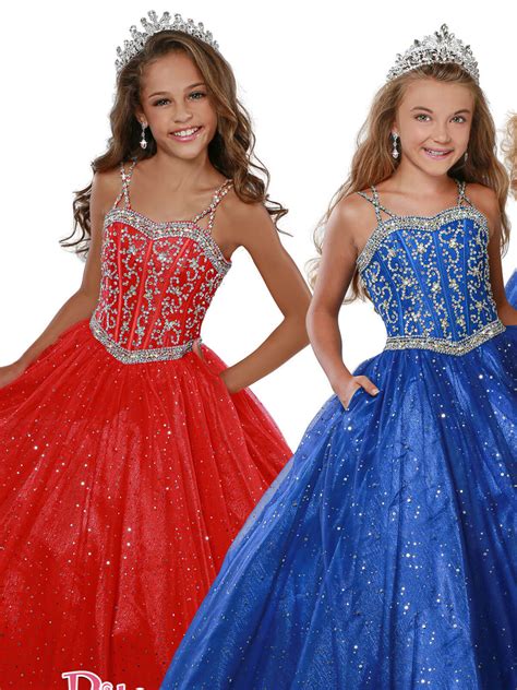 Ball Gown 7922 Ritzee Girls Pageant Dress | PageantDesigns.com