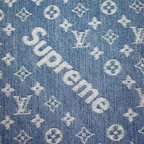 Louis Vuitton x Supreme - Monogram Denim Blue Jeans | Louis vuitton ...