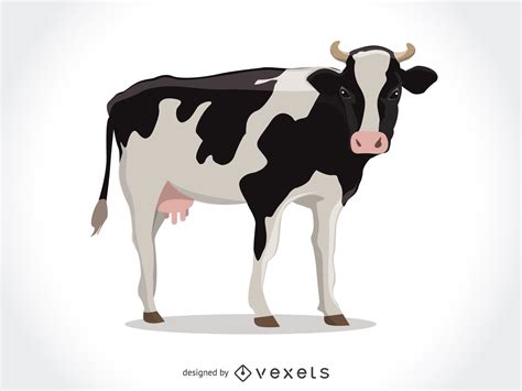 Isolated Cow Illustration Vector Download