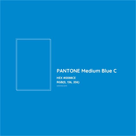 About PANTONE Medium Blue C Color - Color codes, similar colors and ...